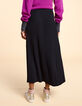 Zwarte midi-plooirok tricot I.Code x Lafrançaise-3