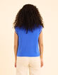 T-shirt bleu bords-côtes rayés I.Code-3