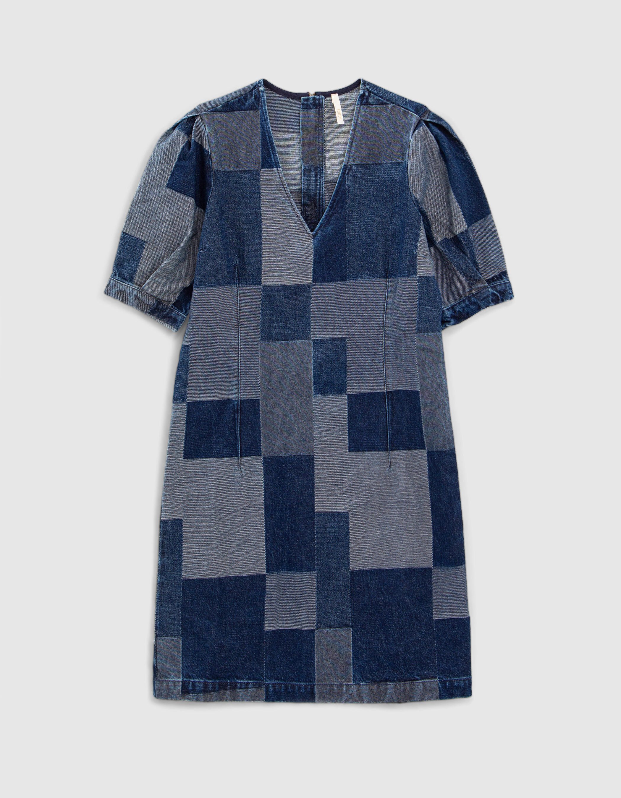 Robe en jean bleue esprit patchwork I.Code