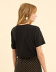T-shirt manches courtes noir message camel I.Code-5