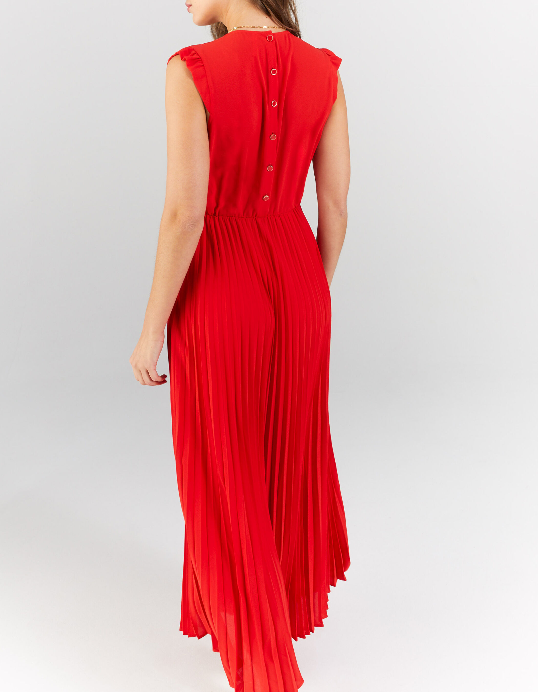 Robe rouge plissée new arrivals