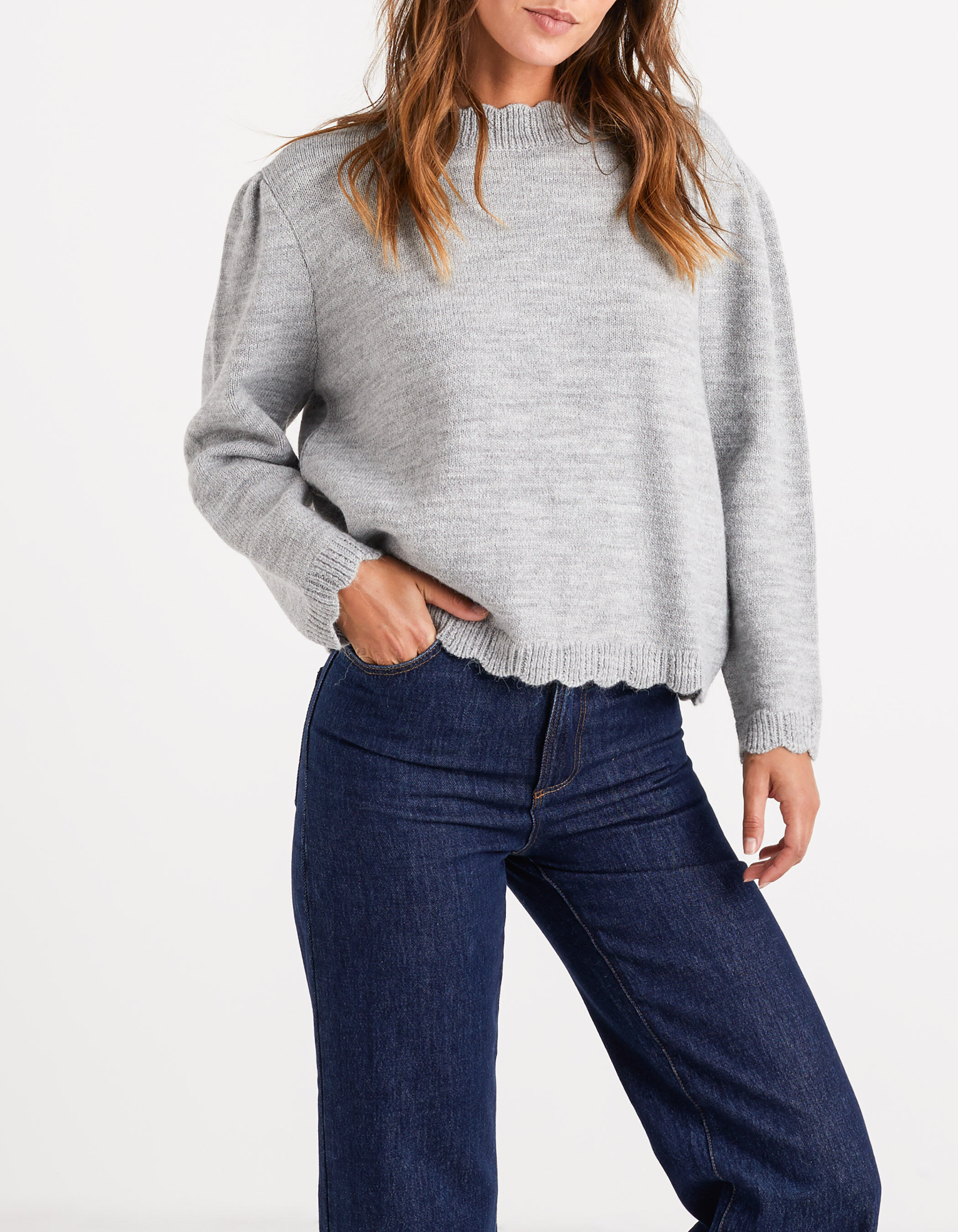 Pull gris chiné deals