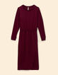 Robe longue bordeaux molleton monogramme I.Code-7