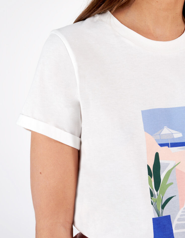 I.Code white landscape image T-shirt-4 I.Code white landscape image T-shirt-4