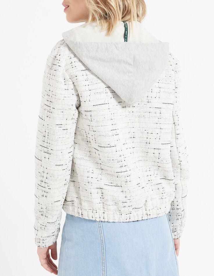 Veste écrue en tweed fantaisie I.Code-2