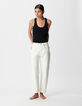 Anders Damen 7/8 Straight White Jeans-1