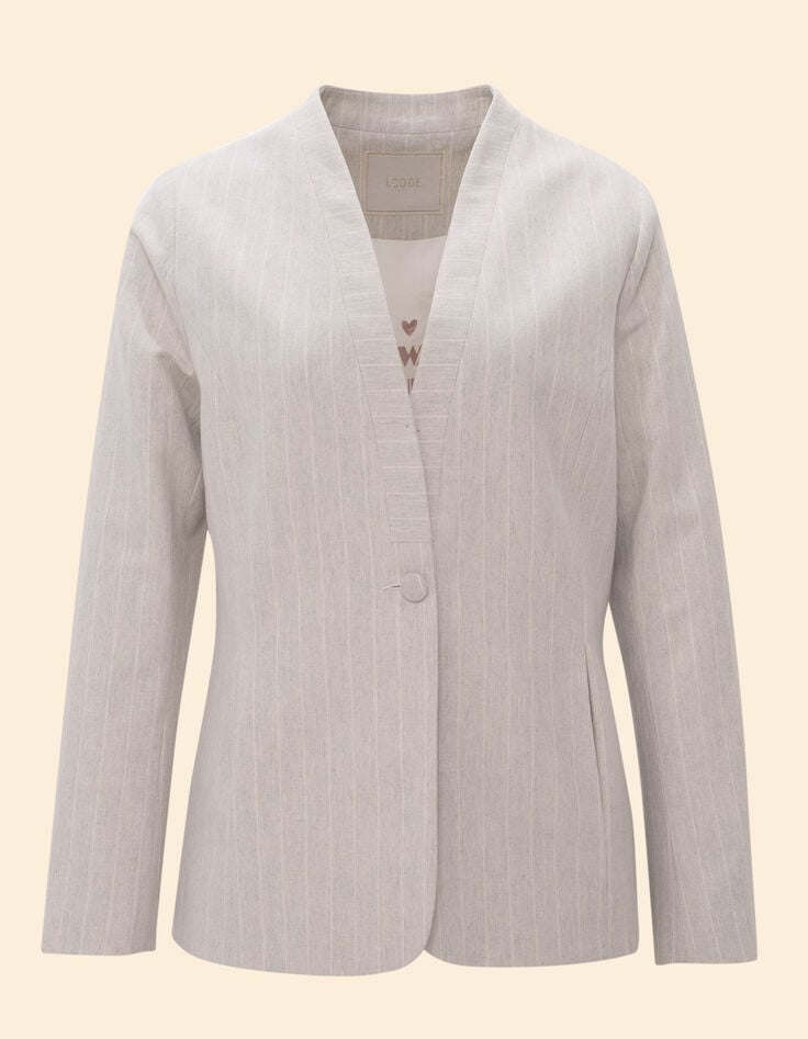 Graue Anzugjacke mit Tennisstreifen I.Code-7