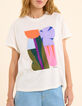 Camiseta blanca floral gr&aacute;fico I.Code x THE FEEBLES-2