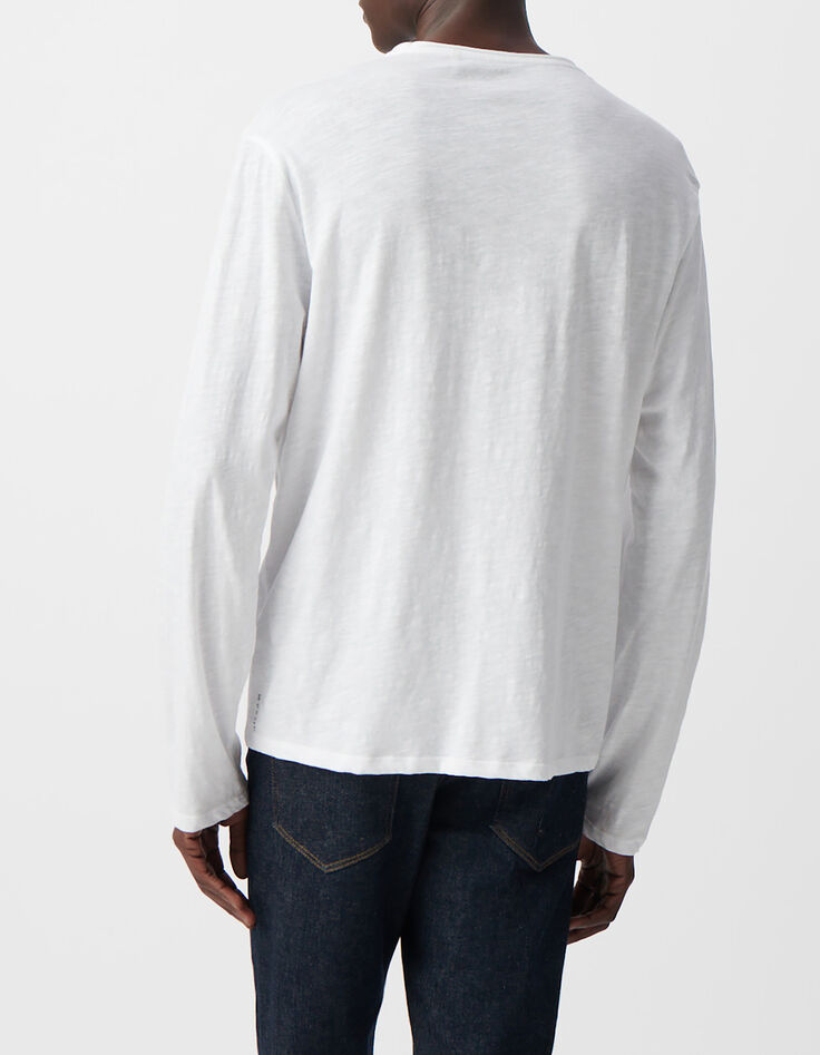 Wei&szlig;es Herrenshirt L&lsquo;Essentiel mit langen &Auml;rmeln-2