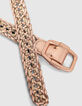Ceinture cuivrée et dorée en cuir tressé I.Code-4