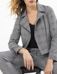 Veste grise esprit motard à motif prince-de-galles I.Code-1