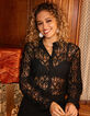 Blusa manga larga negra encaje I.Code-1