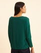 T-shirt vert lurex maille nid d'abeille I.Code-5