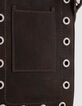 Die Tasche T&auml;schchen braun Leder &Ouml;sen Damen-5