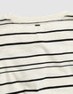 Wei&szlig;es Herren-T-Shirt mit schwarzem Streifendesign-7
