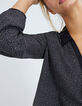 Top negro lunares cuello camisero I.Code-4