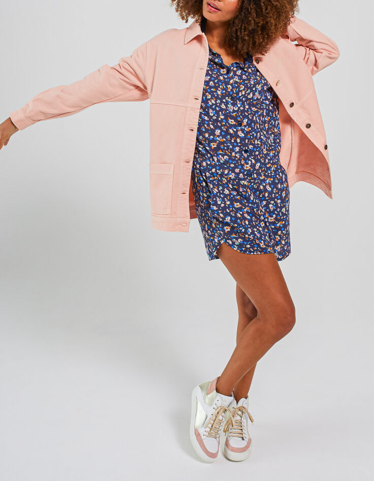 I.Code navy tachist print playsuit-5