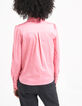 Malabar-roze hemdblouse met retroknopen I.Code-2