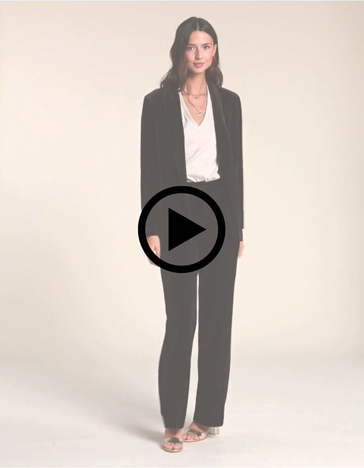 Pantalon de costume marron panne de velours I.Code-8
