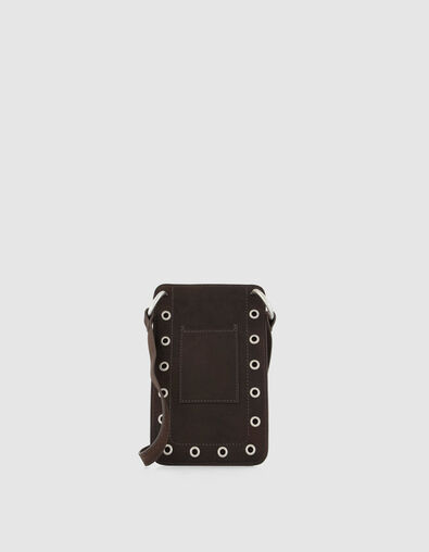 Die Tasche T&auml;schchen braun Leder &Ouml;sen Damen - IKKS