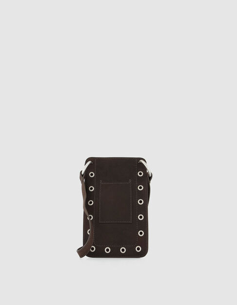 Die Tasche T&auml;schchen braun Leder &Ouml;sen Damen - IKKS