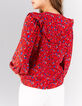 Blouse cherry esprit lingerie imprimé fleurs d'été I.Code-2
