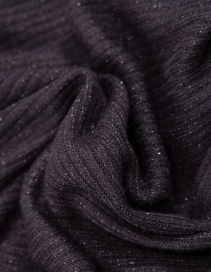Zwart T-shirt lange mouwen lurex ribtricot I.Code-8 Zwart T-shirt lange mouwen lurex ribtricot I.Code-8