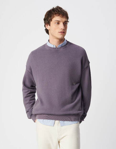 Sweat parma verwaschene Stickerei aus Fleece Herren - IKKS