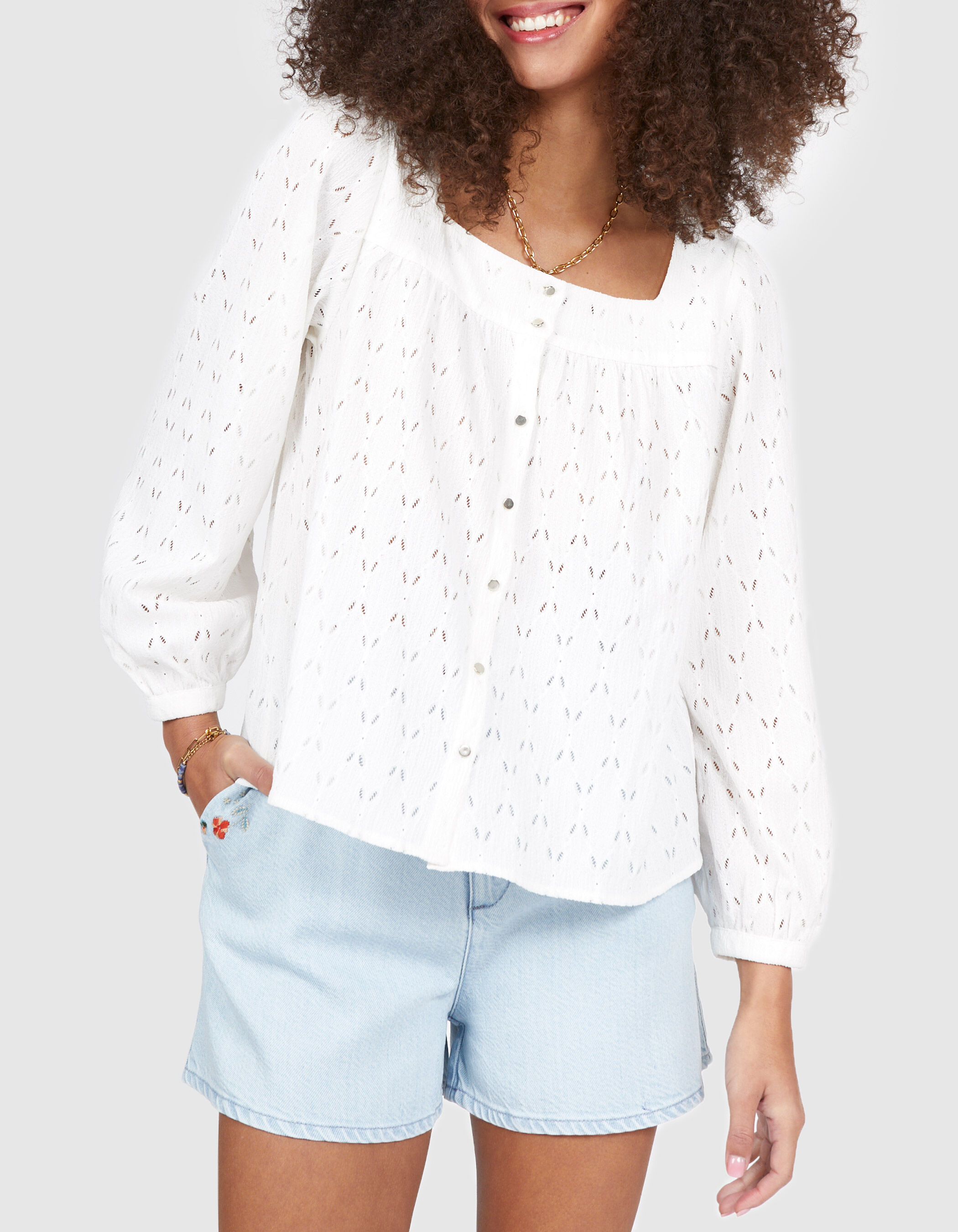 Blouse blanche dentelle outlet
