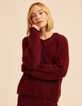 Jersey cuello V burdeos punto MARINE I.Code-1