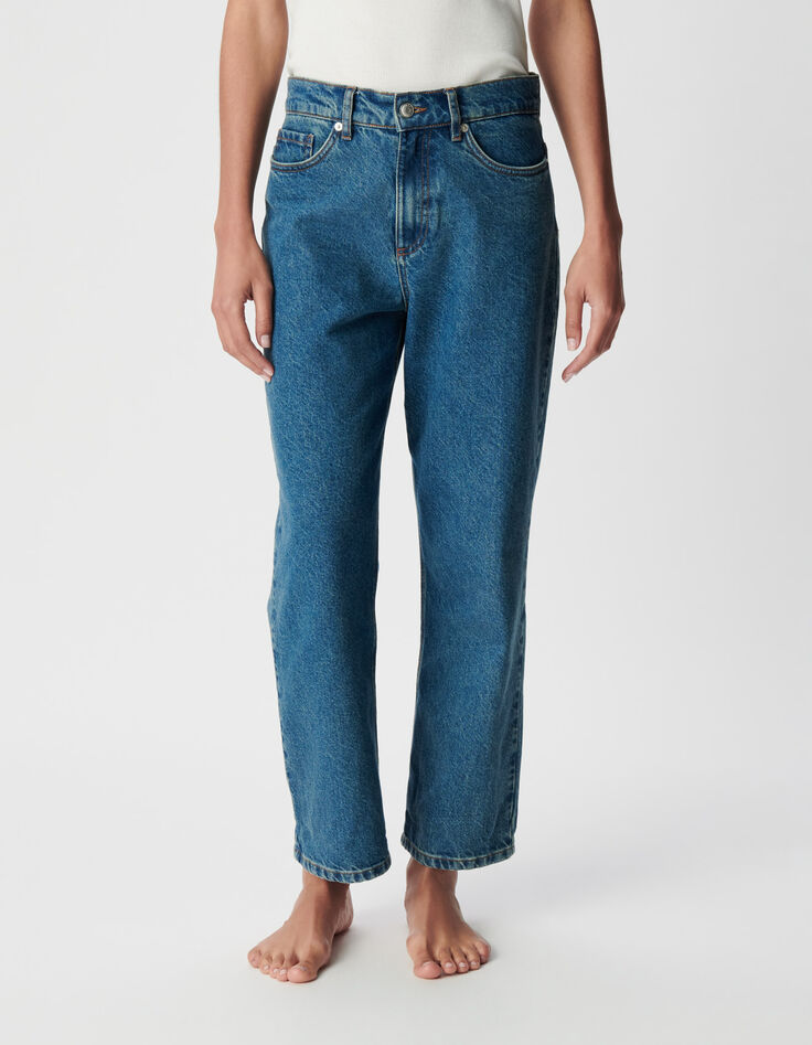 Blaue verk&uuml;rzte Boyfriend-Jeans Charlotte Damen-3