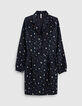 Robe noire imprimé floral I.Code-1