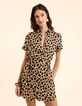 Robe beige imprimé léo floral I.Code-3