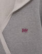Sweat à capuche gris col cache-cœur I.Code-7