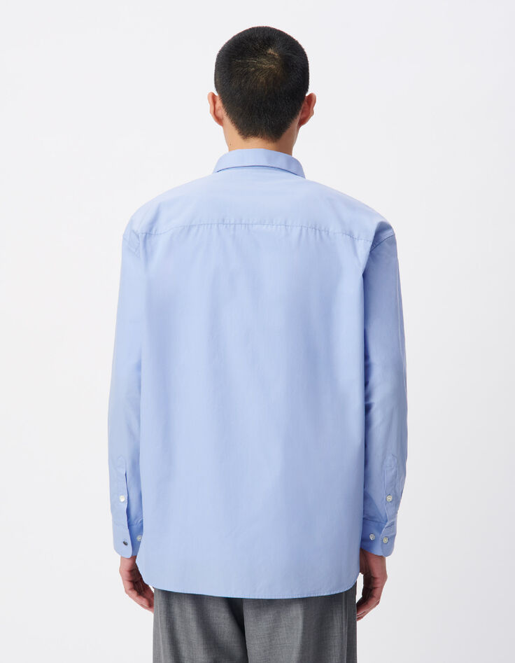 Loses Hemd blau Bio-Baumwolle Herren-3