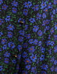 Jupe midi noire imprim&eacute; fleurs d'hiver I.Code-7