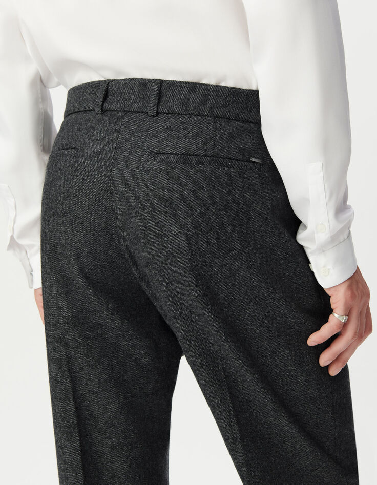 Grijze kostuumbroek tweedstijl Heren-5