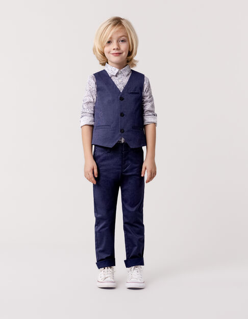 Boy's navy formal suit vest - IKKS