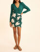 Pull vert lurex tricot ajour&eacute; effet cache-c&oelig;ur I.Code-6
