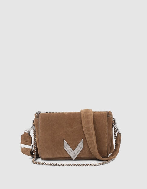 Die Tasche Die 111 Staten Island camel Leder Samt Damen - IKKS