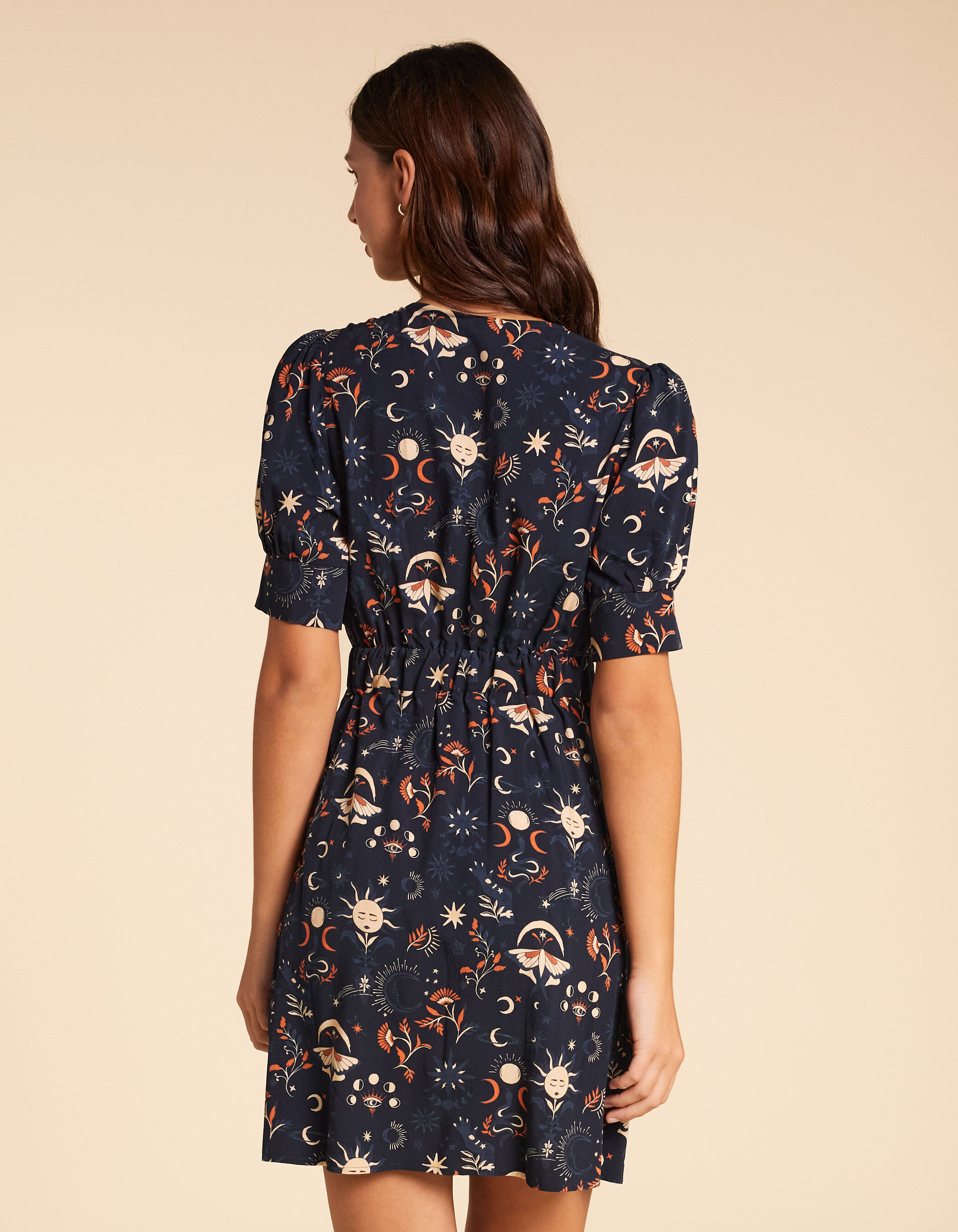 Robe noire imprimée on sale