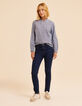 Dunkelblaue Slim-Jeans Carole I.Code-6