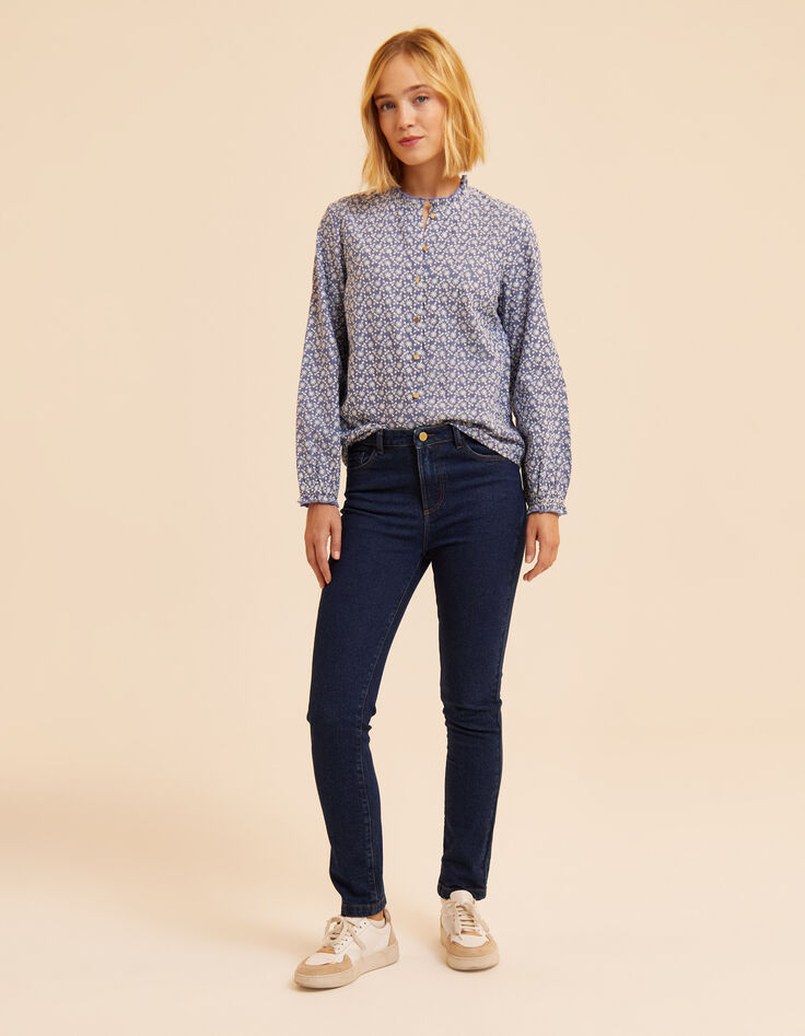 Dunkelblaue Slim-Jeans Carole I.Code-6