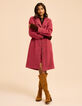 I.Code pink striped long coat-1