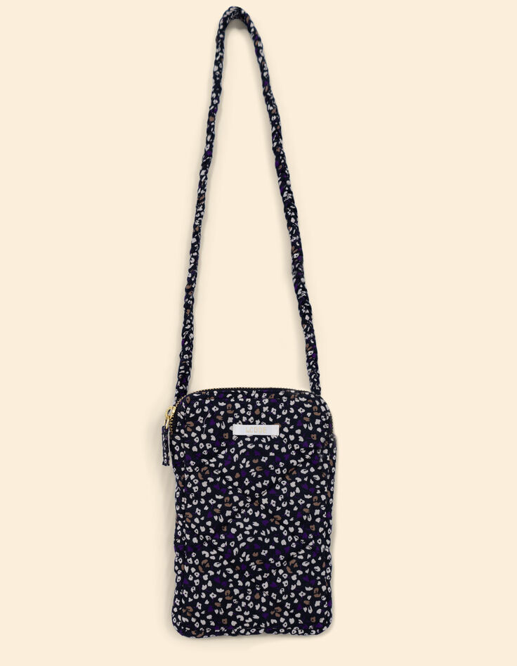 Bolso micro leo floral estampado morado oscuro I.Code-2