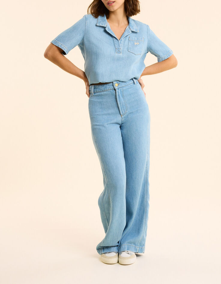 Jean large bleu délavé I.Code-1