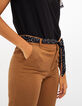 Pantalon fluide sable à ceinture pois et palmiers I.Code-3