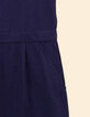 Navy Embroidered Jumpsuit for Women-4