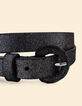 Ceinture noire pailletée boucle ronde I.Code-2