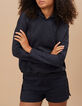 I.Code navy polka-dot print hoodie-1